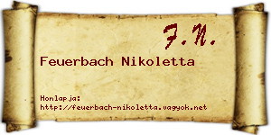 Feuerbach Nikoletta névjegykártya