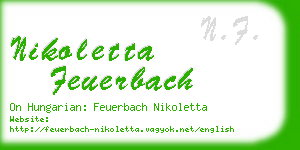 nikoletta feuerbach business card